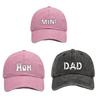 DAD MOM MINI Printed dad mama mini Love Caps Adjustable Outdoor Sunscreen Hats  For Man Women