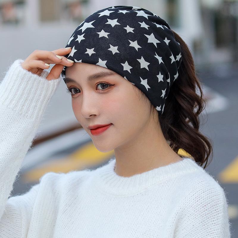 Autumn & Winter Double-Layer Twist Hat and Scarf with Neck Protection