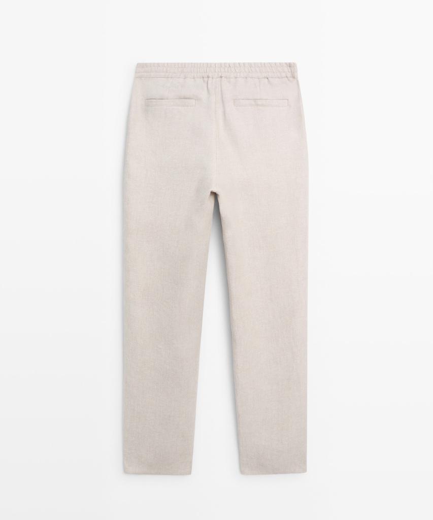 Masimodutti 100% Linen Structure Pants