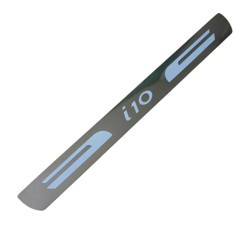 For Hyundai I10 Car Door Step Pedal Cargo Scaffolding Edg Protector Bumper Door Sill Scuff Plates Chromium Styling