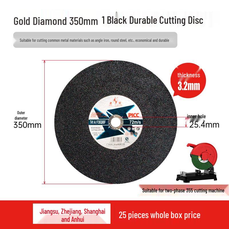 Gold Diamond 14"-16" Cutting Disc, 350mm Metal & Stainless Steel Grinding Wheel for Cutting Iron & Steel, 400mm Sanding Saw Blade