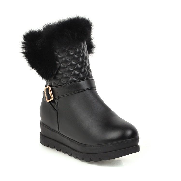 Winter Boots Korean Version Snow Boots Short Boots Low Heel Cotton Boots Warm Student Hairy Boots Women's Boots