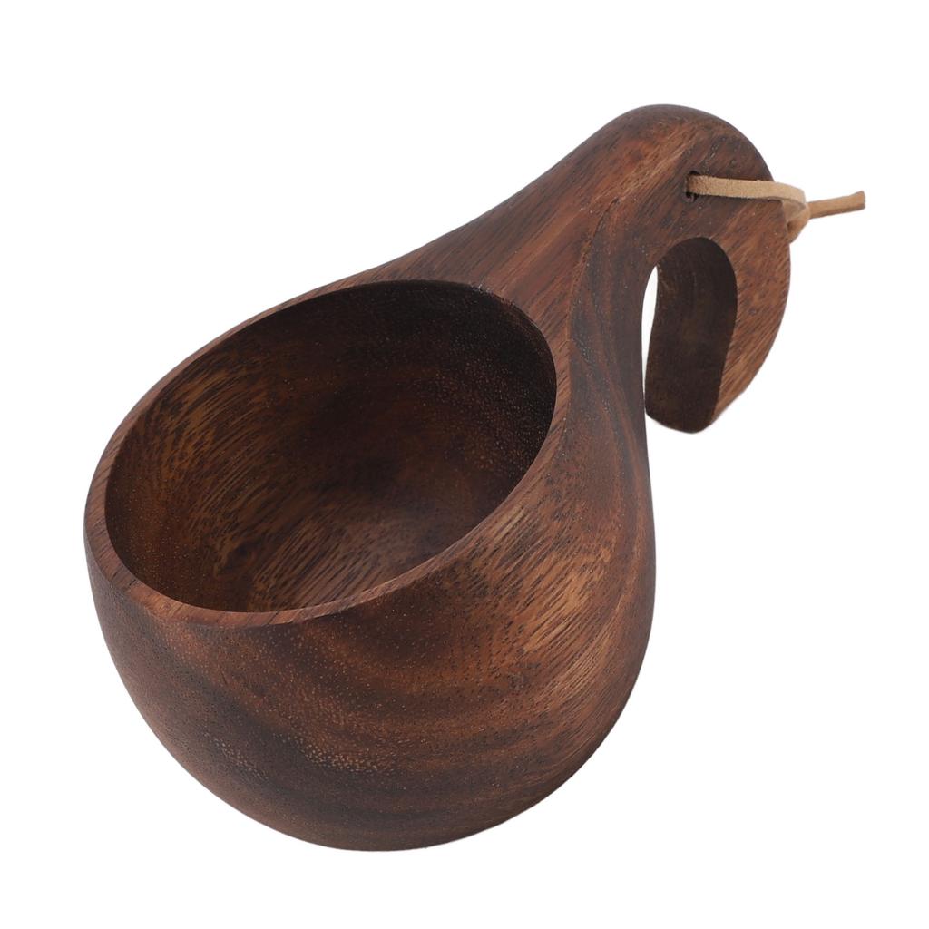 220ml Wooden Coffee Cup Comfortable Grip Handmade Eco Friendly Hot Drink Tea Cup with Anti Slip Hand