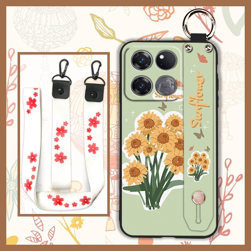 Back Cover Oil Painting Phone Case For OnePlus/1+Ace 5G Racing Edition Lanyard Waterproof Wristband Dirt-resistant Ring