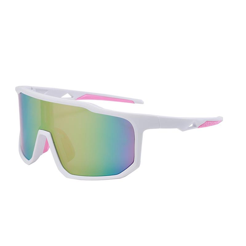 Retro Oversized Black Sports Sunglasses - Windproof Cycling & Mountaineering Goggles for Men & Women