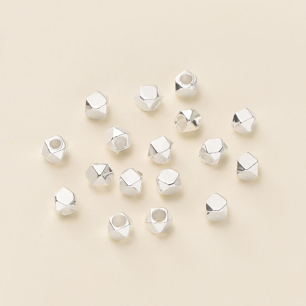 20Pcs/Pack 2*2mm 14/18K Gold Plated Polygonal Spacer Beads For Handmade DIY Jewelry Making Bracelet Necklace Accessories