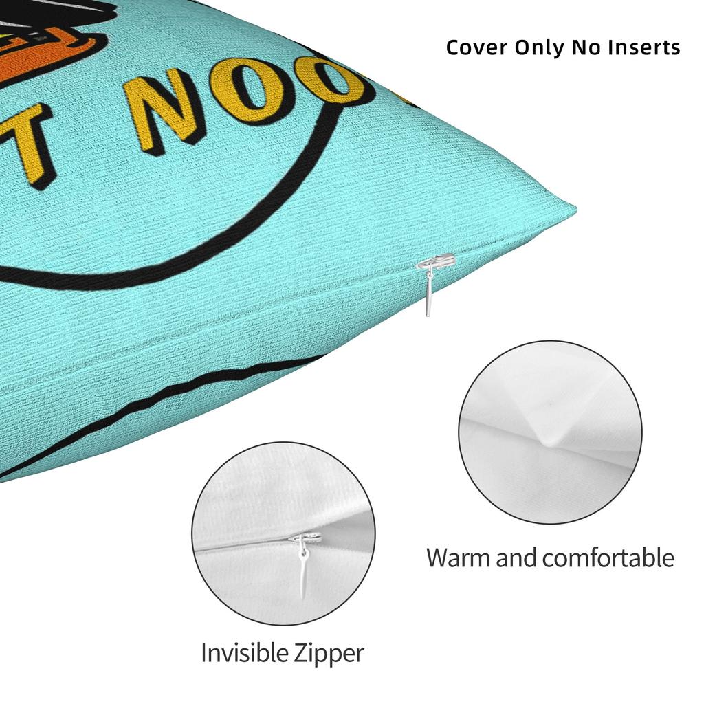 Noot Noot Poszewki na kwadratową poduszkę Pingu Pinga Pokrowiec na poduszkę z pingwinem Dekoracyjna poszewka na poduszkę do domu 18"x18"