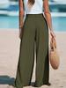 2026 Women's Casual Wide-Leg Pants - Comfortable Solid Color Fashion Style