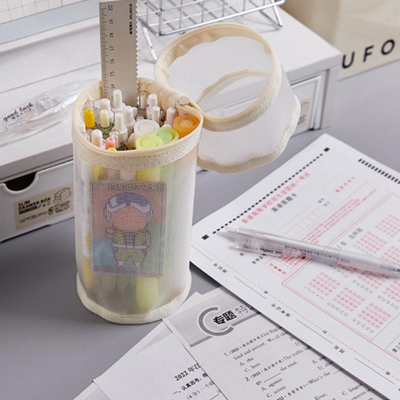 Pouzdro na tužky specifické pro zkoušky Vysoce hodnotné válcové pouzdro na tužky Studentské Velkokapacitní Průhledné Úložné Pouzdro na tužky