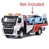 1/50 Schaal VOLVO VAN Type Legering Aanhangwagen Model Simulatie Metalen Autotransporter Sleepwagen Pull Back Geluid en Licht Speelgoedvrachtwagen