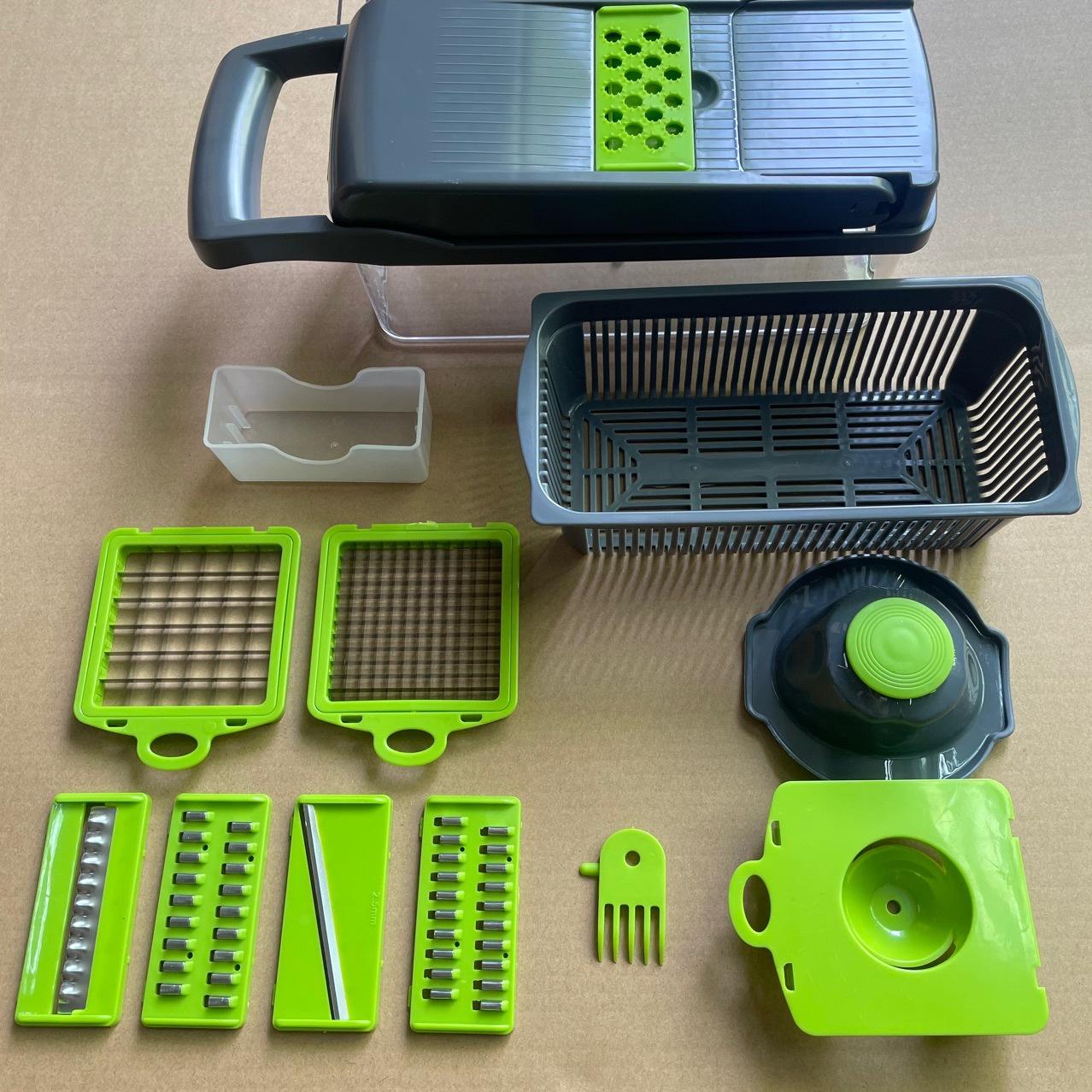 

Измельчители овощей Измельчитель лука и картофеля Измельчитель фруктов Измельчитель Dicer Измельчитель Ручной слайсер с корзиной-дуршлагом и контейнером