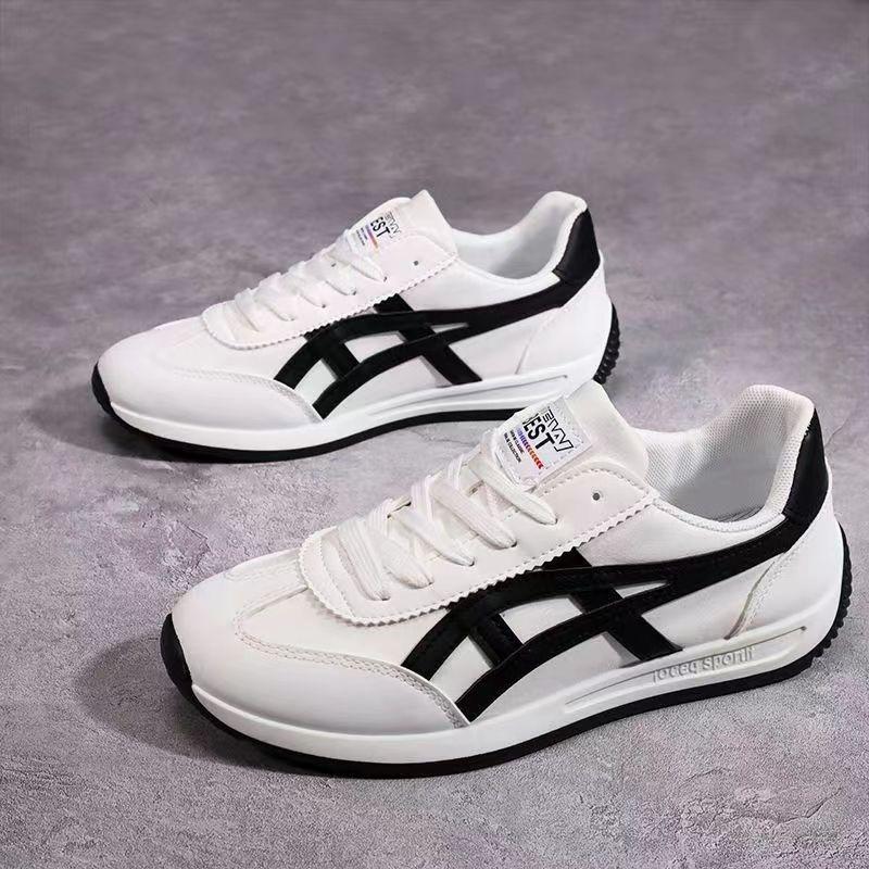 Men's sports shoes trendy fashion color matching Forrest Gump shoes mesh leather splicing light comfortable breathable men's shoes