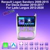2 DIN Android Carplay Автомагнітола для Renault Logan Sandero 2009-2015 Мультимедійний плеєр Головний пристрій Стерео GPS Навігація BT WIFI 2+32 ГБ