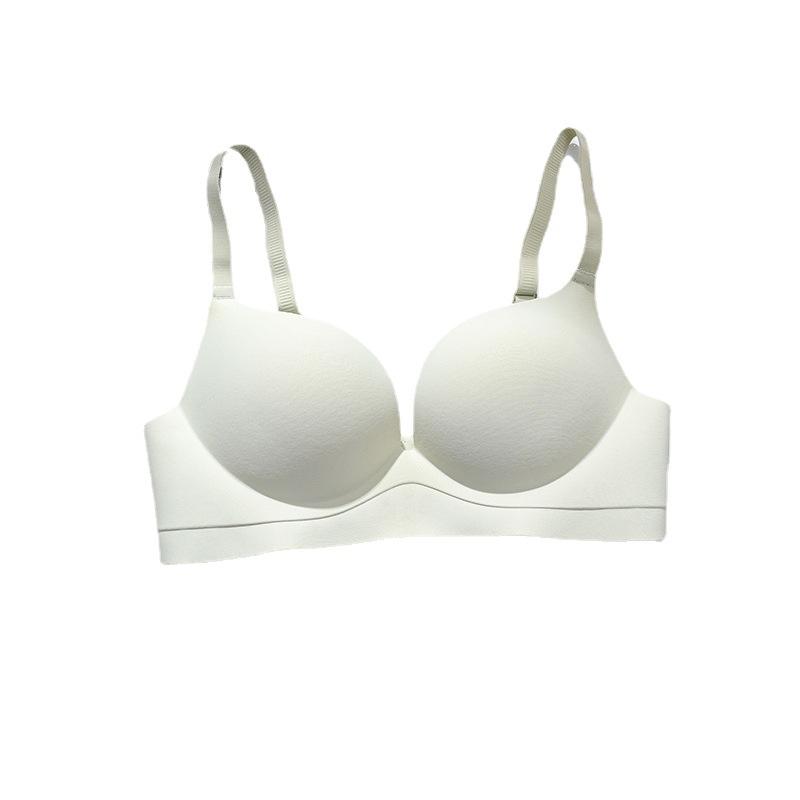 Traceless Gathering Women's Bra New One-piece Steel-free Simple and Comfortable Student