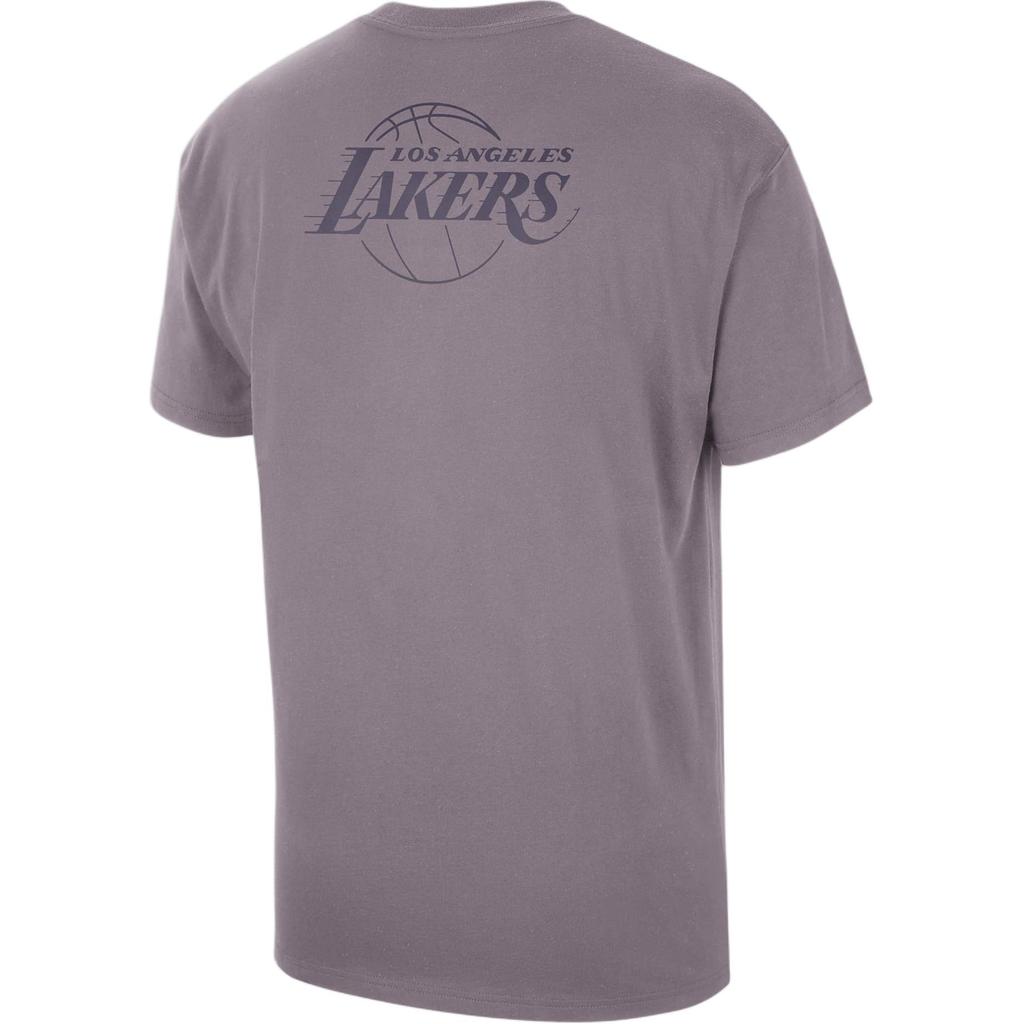 Jordan NBA Los Angeles Lakers Courtside Statement Edition Crew Neck Loose Fit Logo Short Sleeve T-Shirt Men Tops Purple-Smoke HF5434-524