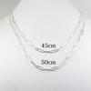 And My Jewelry SILVER925 Paperclip Unisex [Your Box] Necklace, Chain, 45cm,