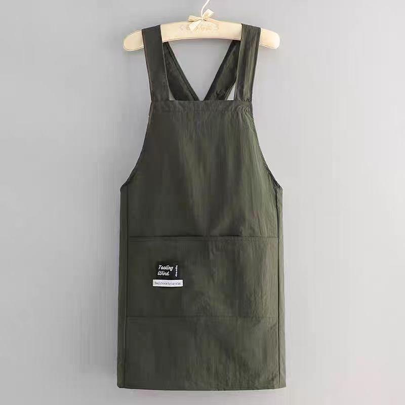 Korean Style Unisex Waist Apron: Water-Repellent, Stain-Resistant, Printed Logo, Perfect for Catering.
