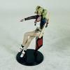 Harley Quinn Figure Birds of Prey Sitting Pose With Baseball Bat Anime Figurine Collectible Decor Leather Jacket Diamond Base