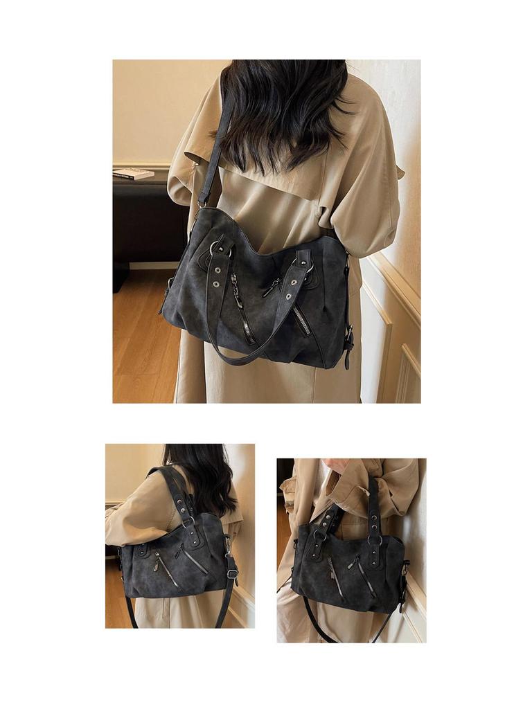 Americká Retro Velkokapacitní Taška Tote - 2025 Matná Jednoramenná Dojížděcí Crossbody Kabelka