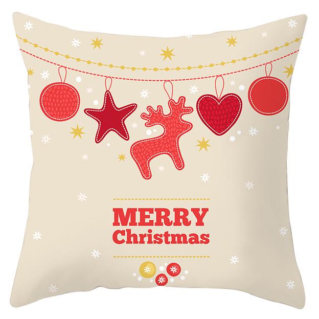 Рождественский лось снежинка персиковая кожа флис наволочка праздничный домашний декор автомобильная диванная наволочка
