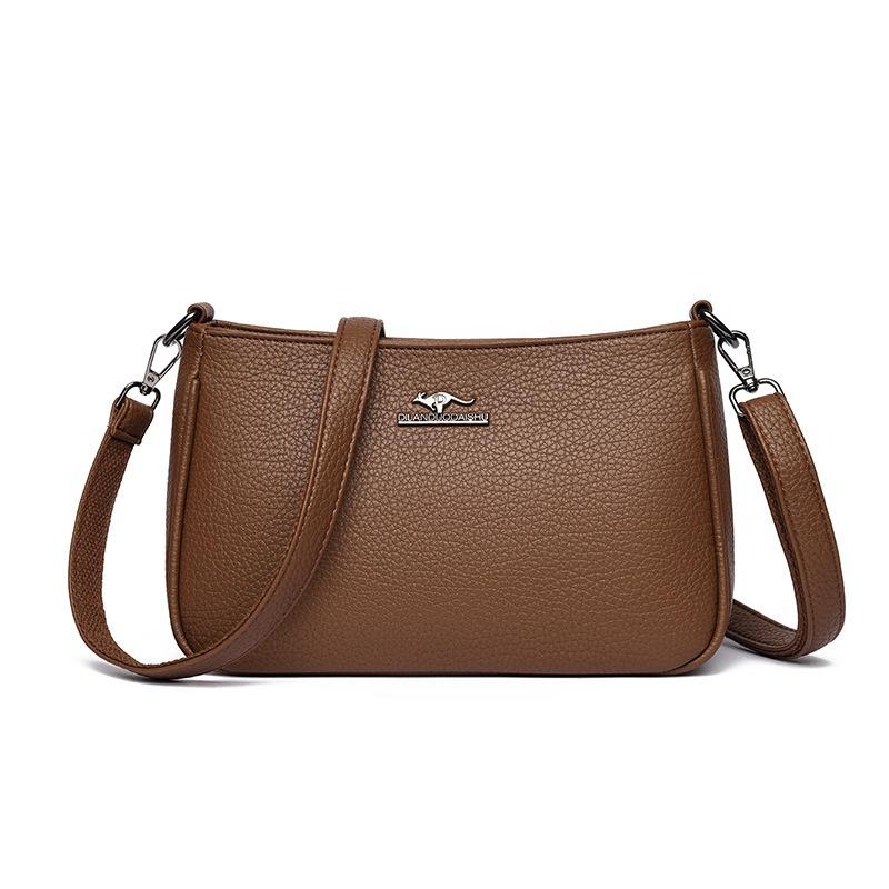

Bag women s autumn new mother bag simple and atmospheric shoulder bag fashionable and versatile commuter crossbody bag темно-коричневого