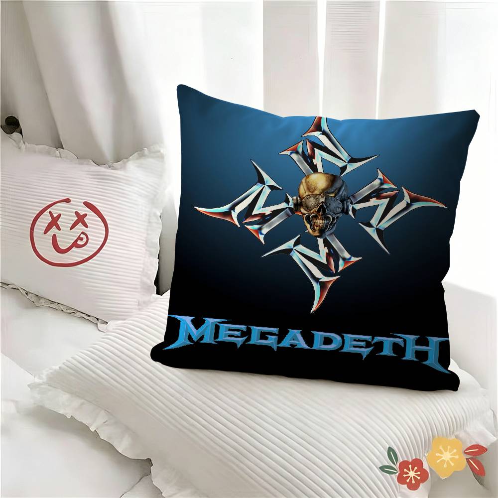 Pc MMegadeths Heavy Metal Pillow Case Fashion Square Pillowcase Bedroom Sofa Room Ins Decoration Leisure