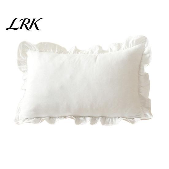 Federe Cuscino Cotone Stile Rustico, Copricuscino Decorativo con Volant, Fantasia a Quadri con Bordo Arricciato, 18x18 Federe Minimaliste Moderne, 20x12 Copricuscino Decorativo