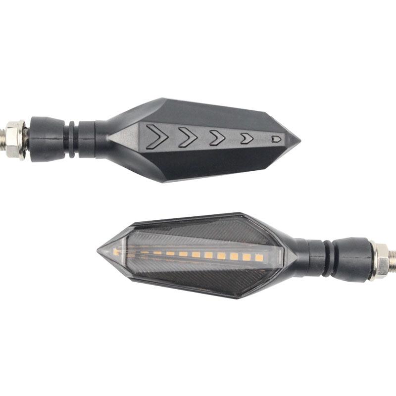 Hot-Selling Motorcycle Turn Signal Electric Vehicle Turn Signal Led Modification Light Warning Light Two-Color Running Water Light Corner Light