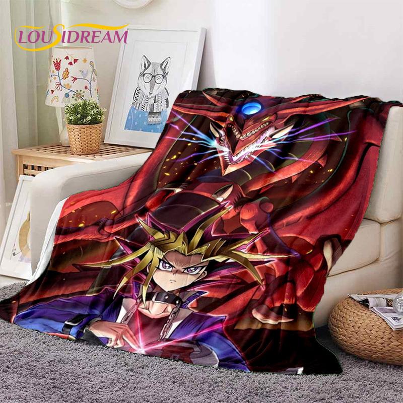 Yu-Gi-Oh Anime MONSTER CARD Cartoon Soft Blankets,Throw Blanket Comfortable Blanket for Picnic Beds Sofa Home Bedroom Kids Gifts