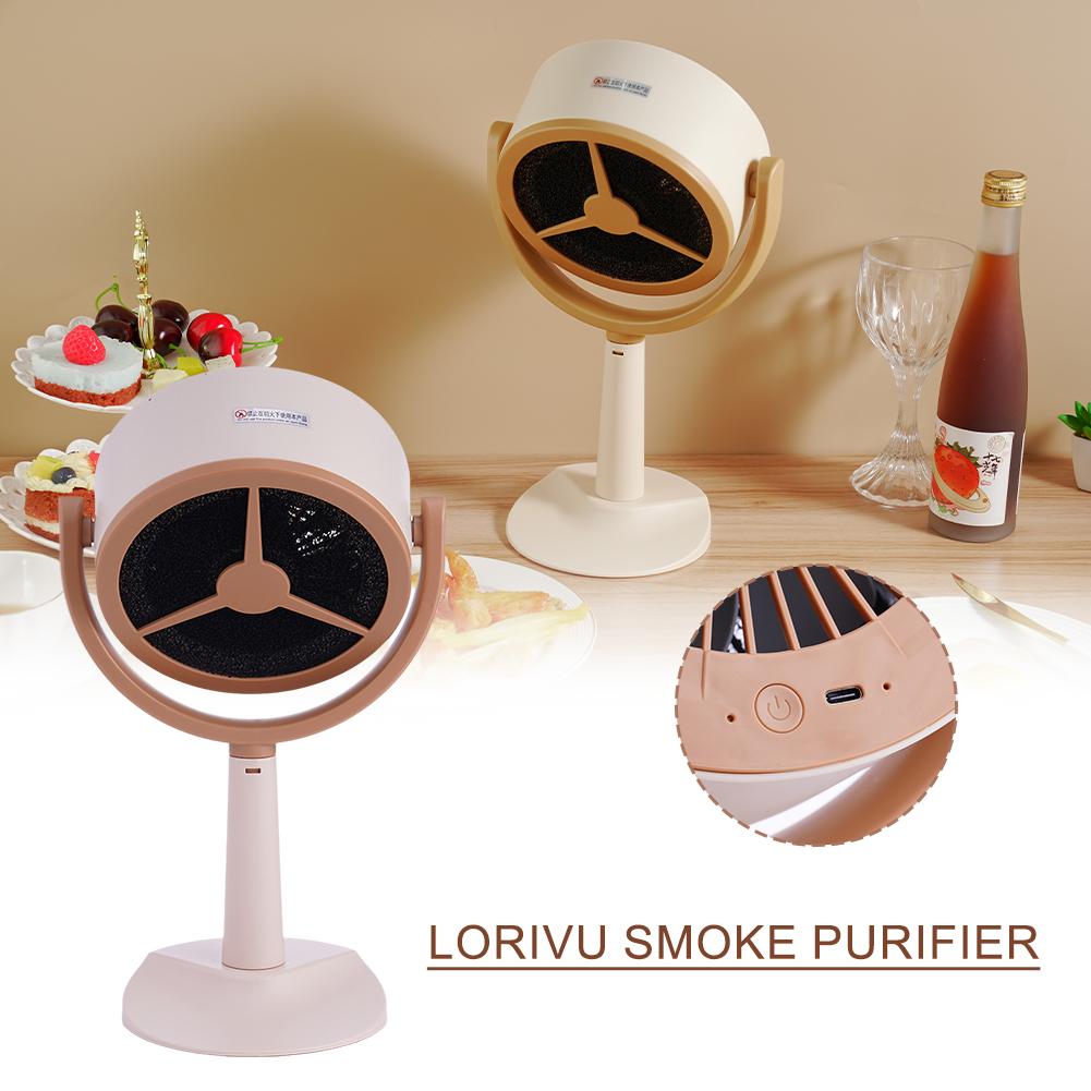 Portable Desktop Range Hood USB Charging Adjustable Angle Extractor Exhaust Cooker Small Ventilator For Home Kitchen BBQ Ho O7J9