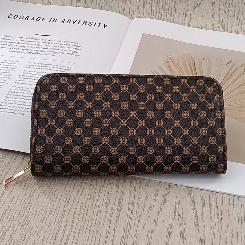 European & American Fashion Large Capacity Zipper Clutch Wallet - Multi-Card Slot, Simple, High-End Design
