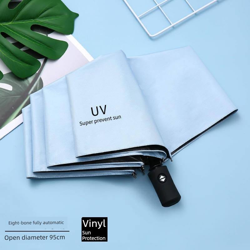 Umbrella for Both Sunny and Rainy Weather, Automatic Full-Coverage Umbrella for Women, Large Foldable Reinforced and Thickened Sun Umbrella for Men