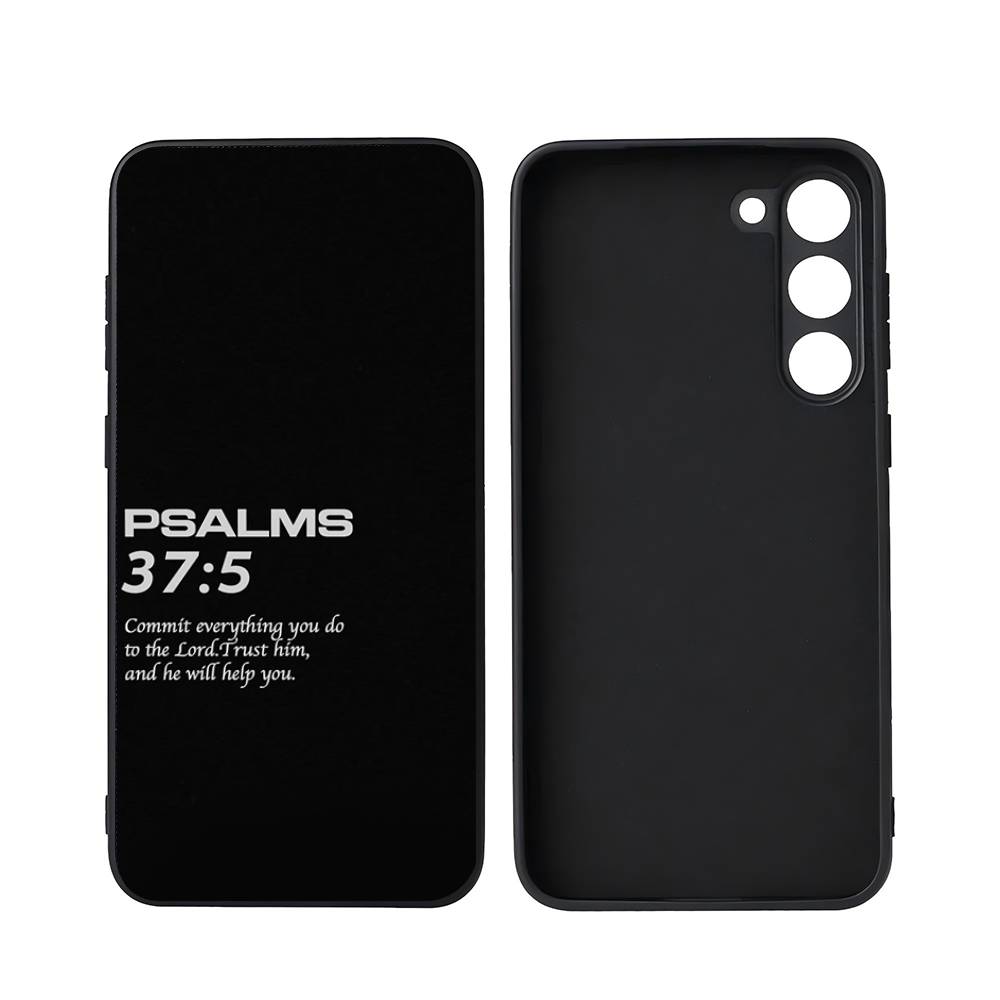 Jesus Bible Verse Gods Plan For Samsung Galaxy S25 S24 S23 Ultra S22 S21 Plus S20 Black Soft Silicone Protective Case
