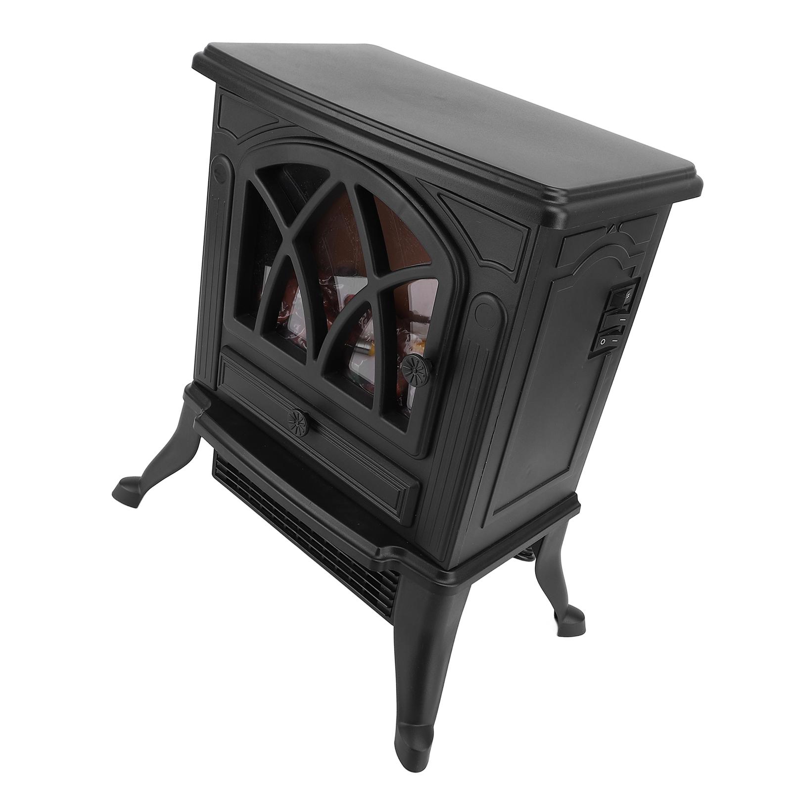 Chauffage Radiateur Cheminée Électrique Effet Flamme 3D Chauffage Électrique d'Appoint pour la Maison
