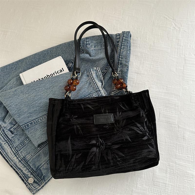 Шикарная черная холщовая сумка-тоут для женщин с простым элегантным дизайном и стильным плечевым ремнем чёрный