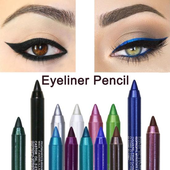 Stylo bâton d'ombre à paupières, 14 couleurs, imperméable, longue durée, lustre nacré