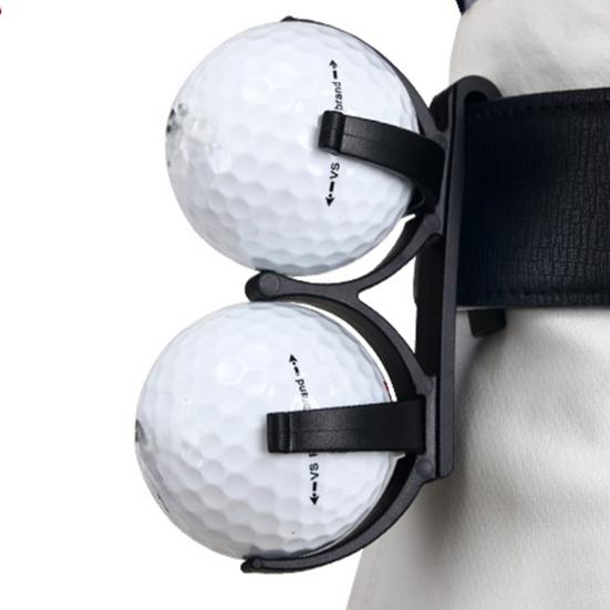 Supporto per palline da golf con clip girevole, artiglio, presa sicura, professionale, pieghevole, portatile, per 2 palline da golf, accessori da golf, regalo per golfisti
