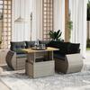 VidaXL Garden Lounge Set with Cushions 6 Pcs, Patio Sofas, Patio Furniture Set, Outdoor Furniture, Grey 3272194