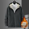 New Autumn and Winter Style Plush Thickened Sweatshirt for Men Casual Large Size Men's Hooded Jacket Lamb Velvet Sweatshirt for Men