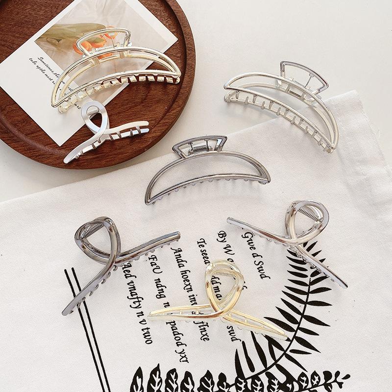 Neue koreanische Mode Haarschmuck für Frauen Metall Geometrie Haarspange Krabbe Haarspange Große Klammer Sommer Accessoires