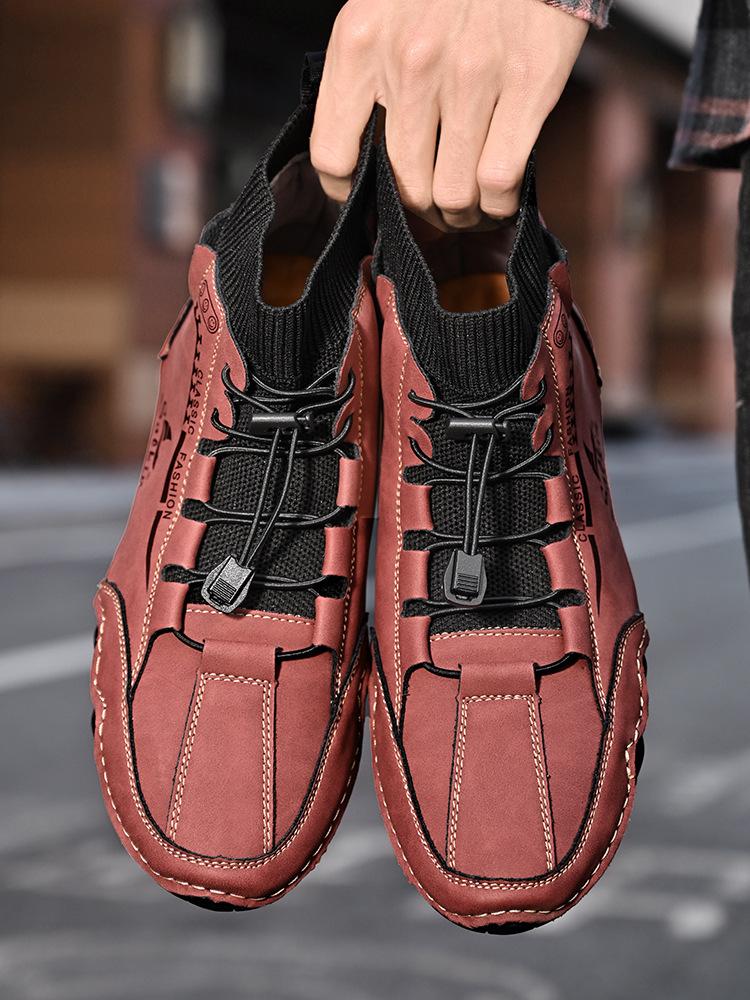 New 2025 octopus men's shoes popular help Martin boots spring and autumn men's casual socks men's boots