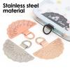 Chinese Style Metal Phone Patch Fan Shaped Phone Card Clip Luxury Phone Lanyard Gasket  Replacement