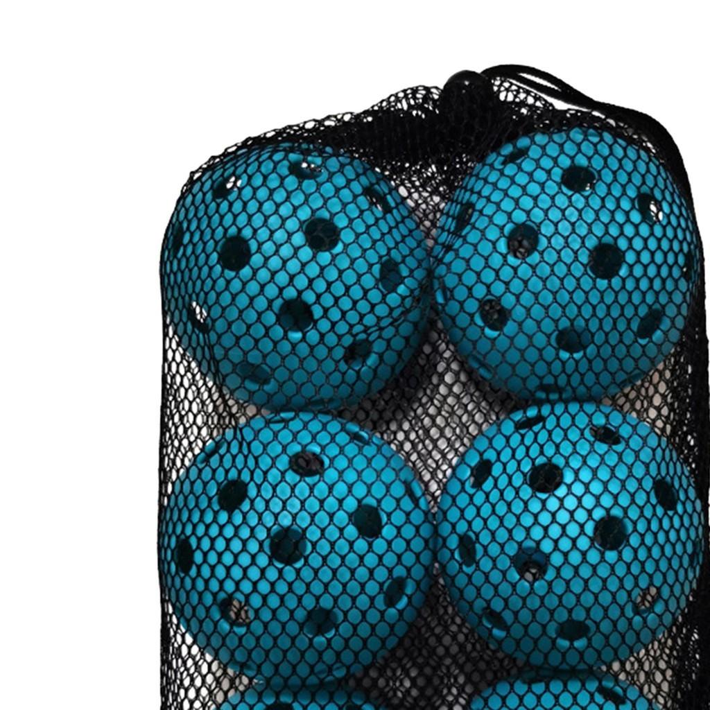 6x Pickleball Balls Outdoor Courts High Visibility Colors 40 Holes Pickle Balls Tournament Play Sporting Goods