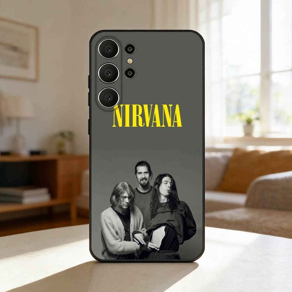 L-Lamentably N-Nirvana R-Rock Band Phone Case For Samsung S26,S25,S24,S21,S22,S23,S30,Ultra,S20,FE,Lite,10,9,Black Cover