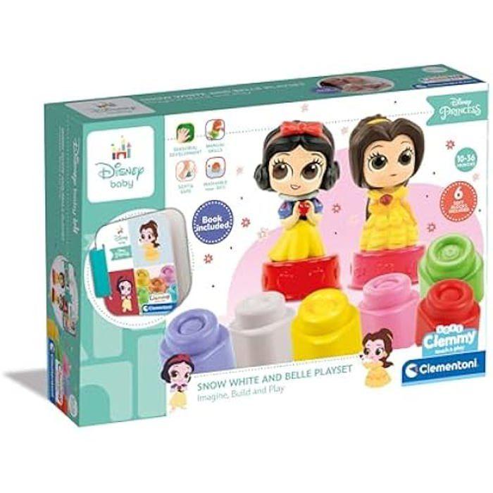 Coffret disney princesse - clementoni - soft clemmy - blocs souples pour bébé
