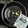 Retro Ceramic Dinner Plate Glass Saucer Fruit Cake Dessert Dish Tableware Set Plates Dinner Food Tray Creative Home Decoration