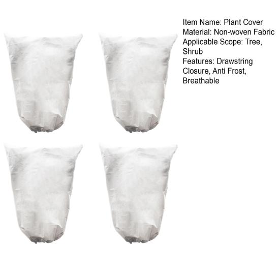 4 szt. Osłony roślinne, ochrona przed mrozem, zamknięcie na sznurek, torba ochronna na rośliny, anty-mrozowa