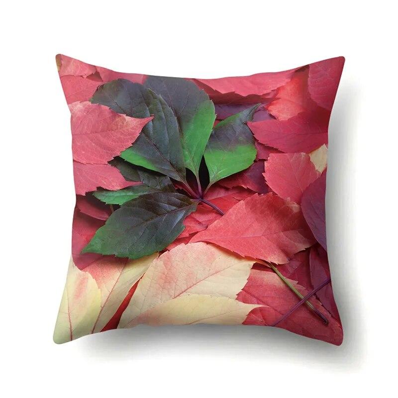 Maple Leaf Pillowcase Cartoon  Lumbar Pillow Sofa   Cushion