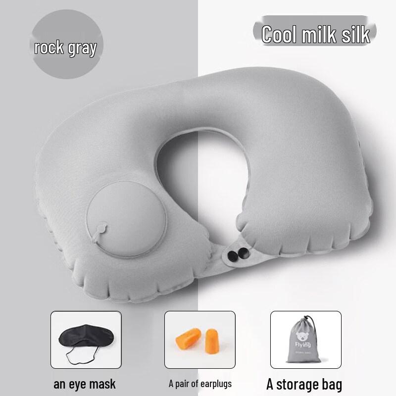 KASHICONG Press-Inflate U-Neck Travel Pillow