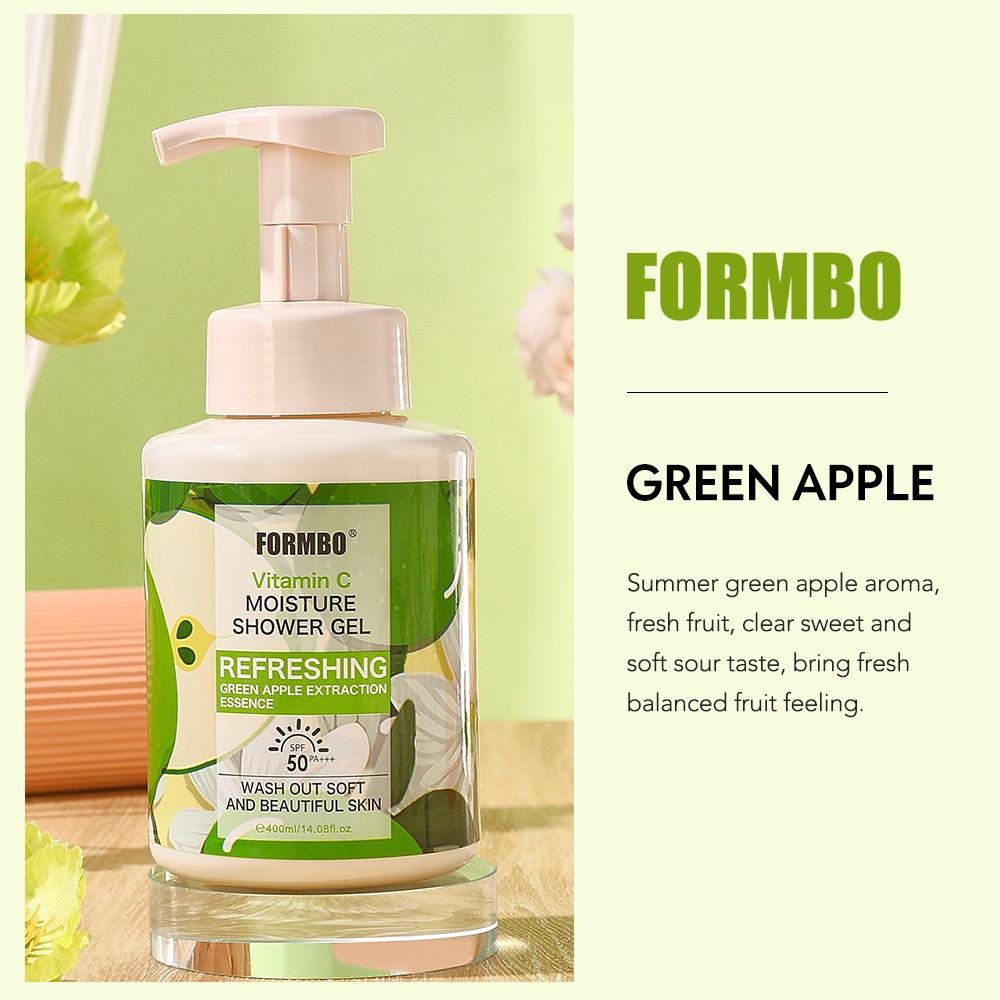 FORMBO Liquid Bubble Mousse Body Wash Fruit Scent Deep Cleansing Moisturizing Shower Gel for Men Women 500ml